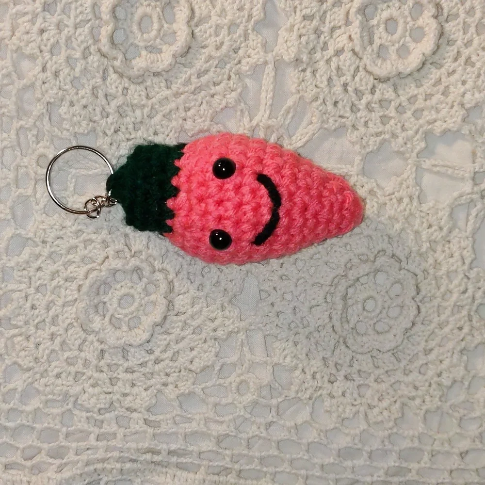 Christmas Lightbulb Crochet Plush Amigurumi Keychain Hand Designed